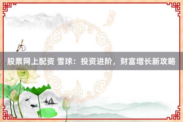 股票网上配资 雪球：投资进阶，财富增长新攻略