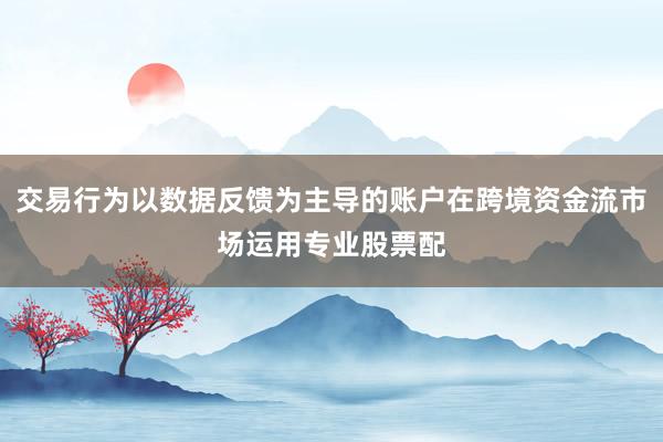交易行为以数据反馈为主导的账户在跨境资金流市场运用专业股票配